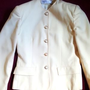 Winter white wool blazer